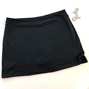 Soft, Stretchy Black XXL Mini Sport Skort